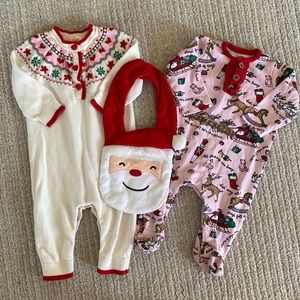 0-3 month baby girl Christmas outfits!! Darling!